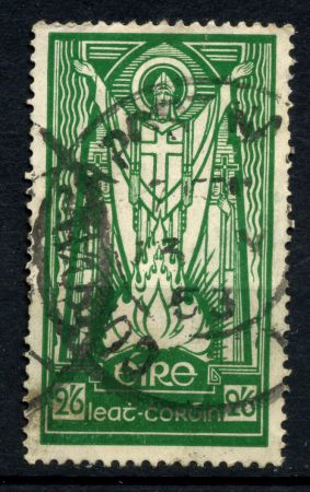 ИРЛАНДИЯ 1943г. SC# 121 / 2s.6p. СВЯТОЙ ПАТРИК / USED F-VF / РЕЛИГИЯ