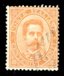 Италия 1879 г. • SC# 47 • 20 c. • Умберто I • Used F-VF ( кат.- $2 )