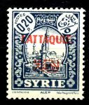 Латакия 1931-1933 гг. • SC# 3 • 20 с. • надпечатка на осн. выпуске марок Сирии • синяя • MH OG VF