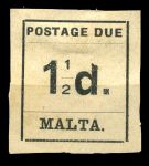 МАЛЬТА 1925г. GB# D3(SC# J3) / 1 1/2d. СЛУЖЕБНАЯ / MH OG F-VF