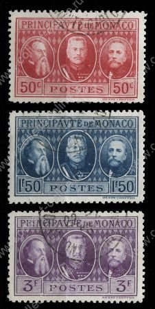 МОНАКО 1928г. SC# 100-2 / ПРИНЦЫ МОНАКО ФИЛ. ВЫСТАВКА / USED F-VF