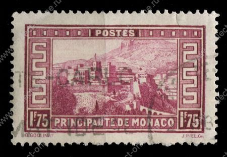 Монако 1932-1937 гг. • SC# 123 • 1.75 fr. • осн. выпуск • Княжеский дворец • Used F-VF ( кат. - $10 )