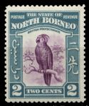 Северное Борнео 1939 г. • Gb# 304 • 2 c. • Георг VI • осн. выпуск • Виды и фауна • пальмовый какаду • MH OG XF ( кат. - £5 )