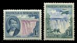 Родезия и Ньясаленд 1955 г. • Gb# 16-17 • 3 d. и 1 sh. • 100-летие открытия водопада Виктория • полн. серия • MNH OG VF