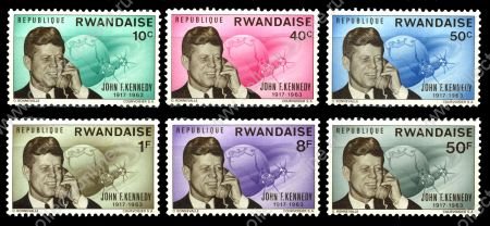 Руанда 1965 SC# 130-5 / Дж. Кеннеди / MNH OG VF/(**) / Политика