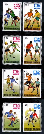 РУАНДА 1974г. SC# 579-86 / ЧМ-74 ГЕРМАНИЯ ФУТБОЛ / MNH OG VF / СПОРТ