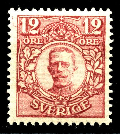 ШВЕЦИЯ 1910-9гг. SC#  81 / 12 o. КОРОЛЬ ГУСТАВ V / MNH OG F-VF