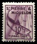 Сен-Пьер и Микелон 1938 г. • Iv# TT33 • 10 c. • треска • служебный выпуск • MNH OG VF