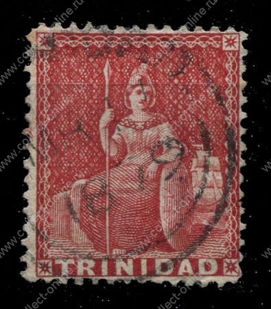 Тринидад 1864-1872 гг. Gb# 69c(SC# 48) • 1 d. • "Британия" • стандарт • Used F-VF