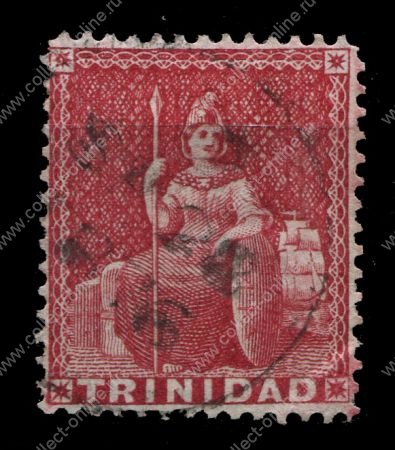 ТРИНИДАД 1876г. SC# 58 / 1d. / USED F-VF