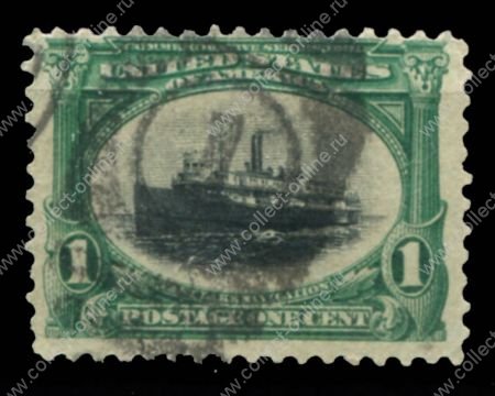 США 1901г. SC# 294 / 1 с. ПАРОХОД / USED F-VF / КОРАБЛИ