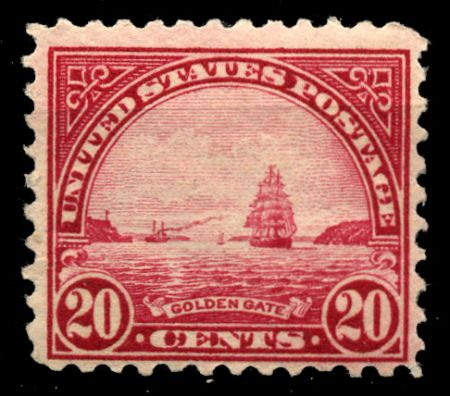 США 1922-5гг. SC# 567 / 20c. ФРЕГАТ / MH OG VF / КОРАБЛИ ПАРУСА