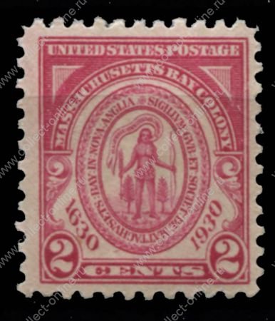 США 1930г. SC# 682 / 2c. 300 ЛЕТ КОЛОНИИ МАССАЧУСЕТ / MNH OG F-VF