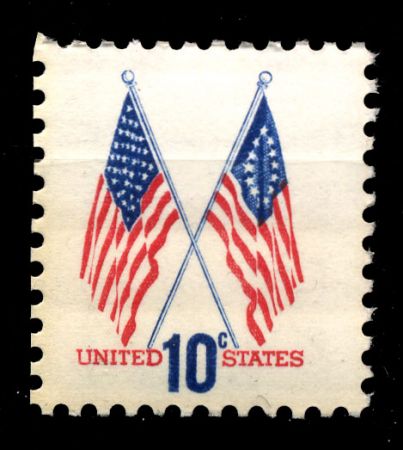 США 1973 г. • SC# 1509 • 10 c. • государственные флаги США • стандарт • MNH OG XF