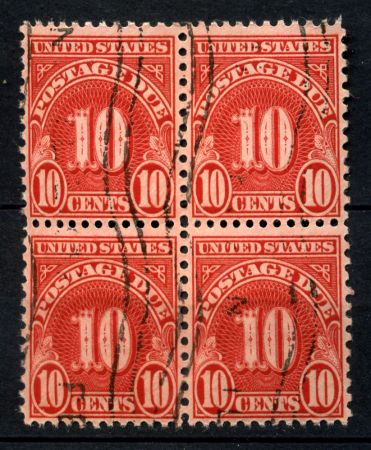 США 1931 г. • SC# J84 • 10 c. • служебный выпуск • кв. блок • Used(ФГ)/** VF