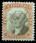 США 1871-2гг. SC# R135 / 2 c. / USED F-VF