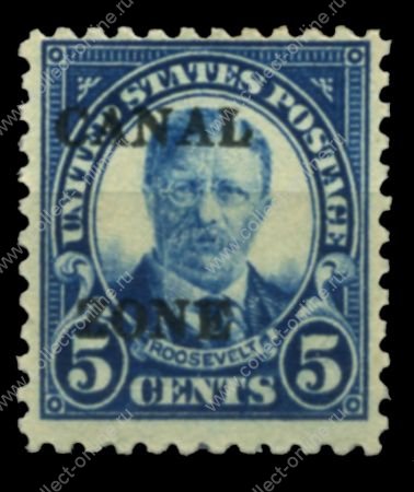 Зона Панамского канала 1925-1928 гг. • SC# 86 • 5 c. • надпечатка на марке США • Теодор Рузвельт • MH OG VF