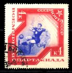 СССР 1935 г. • Сол# 503 • 4 коп. • Всемирная Спартакиада • футбол • Used(ФГ) OG VF 