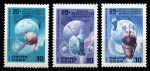 СССР 1987 г. • Сол# 5819-21 • 10 коп.(3) • День космонавтики • полн. серия • MNH OG XF