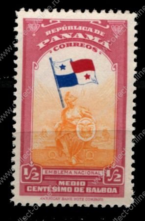 Панама 1948 г. • Sc# 357 • ½ c. • национальные символы • MNH OG VF