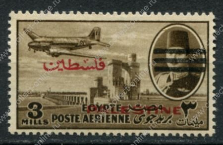 Египет • для Палестины 1953 г. • Sc# NC14 • 3 m. • надпечатка "Palestine" • авиапочта • MH OG VF