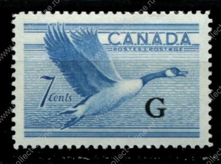 Канада 1952-1953 гг. • Sc# O31 • 7 c. • надпечатка "G" • гусь • MH OG F-VF* ( кат. - $4- )