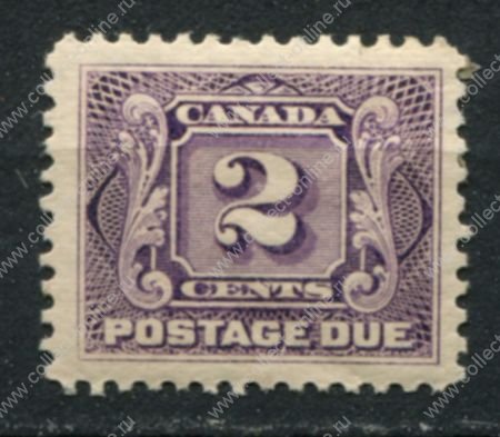 Канада 1906-1928 гг. • Sc# J2 • 2 c. • доплата • MH OG VF ( кат. - $25 )