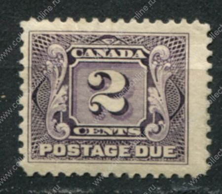 Канада 1906-1928 гг. • Sc# J2 • 2 c. • доплата • MH OG VF ( кат. - $25 )
