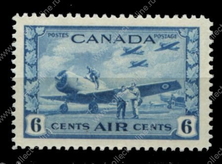 Канада 1943 г. • Sc# C7 • 6 c. • учебный истребитель • авиапочта • MLH OG VF