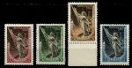 СССР 1957 г. • Сол# 2110a-2113a • Второй искусственный спутник Земли • полн. серия • цветн. ленты • MLH OG VF+