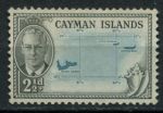 Каймановы о-ва 1950 г. • Gb# 140 • 2½ d. • Георг VI • 2-й осн. выпуск • карта островов • MNG VF
