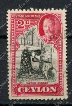 Цейлон 1935-1936 гг. • Gb# 368 • 2 c. • основной выпуск • пик Адама • Used VF