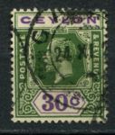 Цейлон 1921-1932 гг. • Gb# 352 • 30 c. • Георг V • стандарт • Used VF