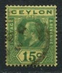 Цейлон 1921-1932 гг. • Gb# 349 • 15 c. • Георг V • стандарт • Used VF