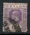 Цейлон 1921-1932 гг. • Gb# 343 • 6 c. • Георг V • стандарт • Used VF