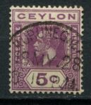 Цейлон 1921-1932 гг. • Gb# 341 • 5 c. • Георг V • стандарт • Used VF