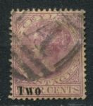 Цейлон 1888-1890 гг. • Gb# 204 • 2 на 4 c. • надпечатка нов. номинала • Used VF