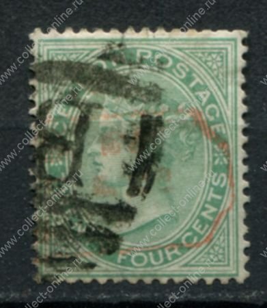 Цейлон 1872-1880 гг. • Gb# 127 • 24 c. • Королева Виктория • Used VF