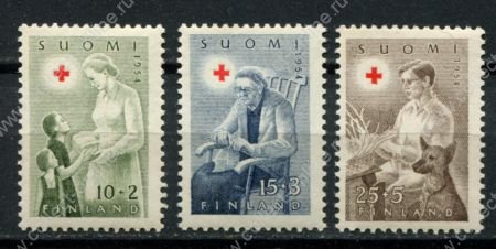 Финляндия 1954 г. • Mi# 422-424 • Для Красного Креста • полн. серия • MNH OG VF