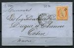 Франция 1872 г. • Sc# 59a • 40 с. • Церера • конверт • Used(Париж) XF