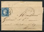 Франция 1875 г. • Sc# 58 • 25 с. • Церера • конверт • Used(Сен-Жорж-дю-Вьевр-Руан) VF