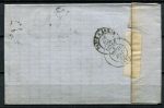 Франция 1869 г. • Sc# 26 • 20 с. • Император Наполеон • конверт • Used(Нант-Париж) XF