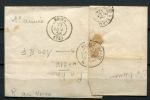 Франция 1856 г. • Sc# 15a • 20 с. • Император Наполеон • б.з. • конверт • Used(Париж-Руан) XF