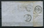 Франция 1861 г. • Sc# 15 • 20 с. • Император Наполеон • б.з. • конверт • Used(Бордо-По) XF