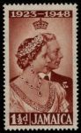 Ямайка 1948 г. • Gb# 143 • 1½ d. • Серебряный юбилей свадьбы Георга VI • MNH OG VF