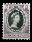 Гонконг 1953 г. • Gb# 177 • 10 c. • Коронация Елизаветы II • MNH OG VF