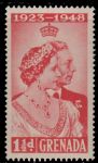 Гренада 1948 г. • Gb# 166 • 1½ d. • Серебряный юбилей свадьбы Георга VI • MNH OG VF