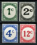 Британская Гвиана 1940-1955 гг. • Gb# D1-4* • 1 - 12 c. • доплатные • полн. серия • MLH OG VF ( кат. - £30+ )