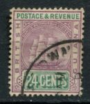 Британская Гвиана 1905-1907 гг. • Gb# 246 • 24 c. • парусный фрегат • стандарт • Used F-VF ( кат. - £30 )