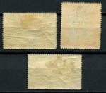 Британская Гвиана 1899 г. • Gb# 222-224 • 2 c.(3) • надпечатки нов. номинала • разновидность! полн. серия • MH OG VF